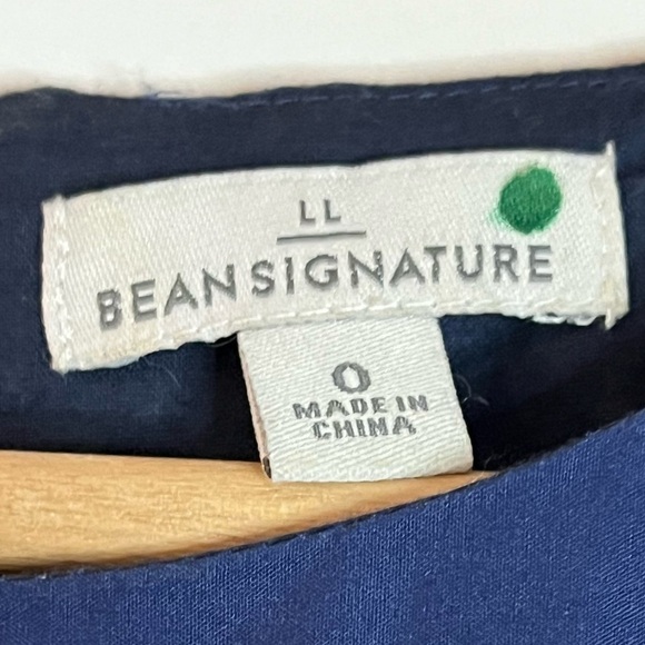 L.L. Bean Signature Blue Sleeveless Fit & Flare Midi Dress w/ Bird Print Size 0 - Picture 13 of 16